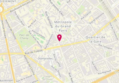 Plan de TEEPE Karin, 15 Rue Baptiste Renard, 75013 Paris