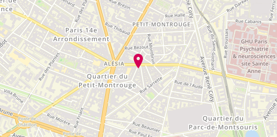 Plan de CHAPELLIERE Hervé, 1 Rue Marguerin, 75014 Paris