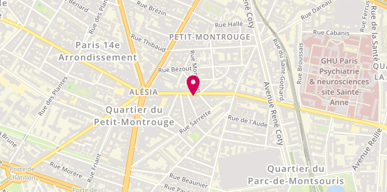 Plan de ABERGEL Stéphanie, 63 Rue d'Alésia, 75014 Paris