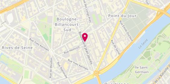 Plan de Joelle Montfort - Psychologue, 247 Boulevard Jean Jaurès, 92100 Boulogne-Billancourt
