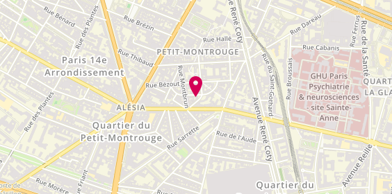 Plan de Emilie SEGUIN Psychologue, 17 Rue du Commandeur, 75014 Paris