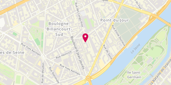 Plan de Marie-Laure Aubignat, Psychologue Boulogne-Billancourt Psychanalyste, 103 Bis Rue du Point du Jour, 92100 Boulogne-Billancourt