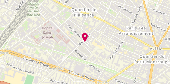 Plan de Carole Duplus, psychologue clinicienne, psychanalyste, 3 Rue Boulitte, 75014 Paris