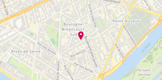 Plan de STEPHANOFF Couteron Marina, 126 Rue du Point du Jour, 92100 Boulogne-Billancourt