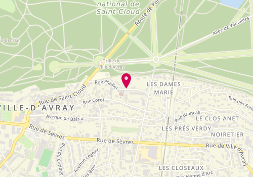 Plan de BETTACH Eve, Clinique Médicale Ville d'Avray 23 Rue Pradier, 92410 Ville-d'Avray