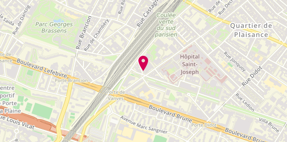 Plan de ECHIFFRE Noëlle, 4 Rue Alfred Durand-Claye, 75014 Paris