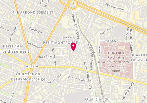 Plan de Morgane MONTEVIL - Psychologue, 18 Rue d'Alembert, 75014 Paris