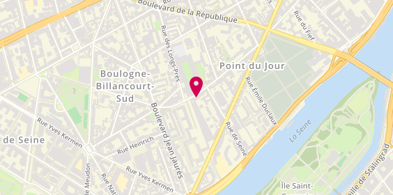 Plan de Lp Psychoclin, 99 Rue du Point du Jour, 92100 Boulogne-Billancourt