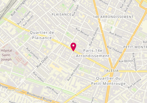 Plan de WASNIEWSKI Mathieu, 141 Bis Rue d'Alésia, 75014 Paris