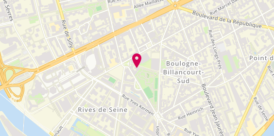 Plan de Laurie Eghissian, 3 allée Emile Pouget, 92100 Boulogne-Billancourt