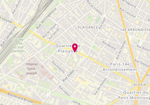 Plan de MASSOULIER Sylvie, 175 Rue Alésia, 75014 Paris