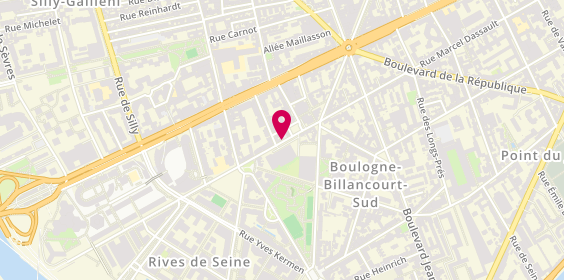 Plan de BINOCHE Raphaëlle, 156 Rue du Vieux Pont de Sèvres, 92100 Boulogne-Billancourt