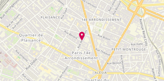 Plan de BERNARD Xavier Psychologue, 13 Rue Plantes, 75014 Paris