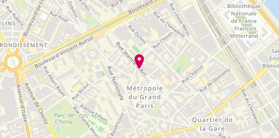Plan de COUTURIER Didier, 55 Rue Jeanne d'Arc, 75013 Paris