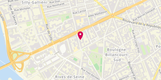 Plan de MULLER Corinne, 9 Bis Rue de la Ferme, 92100 Boulogne-Billancourt