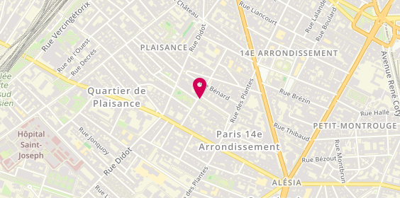 Plan de Bernard DEZARNAULDS - Psychologue à Paris, 20 Rue Olivier Noyer, 75014 Paris