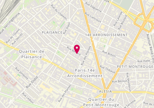 Plan de Psychothérapeute AGOSTINI Austerlitz Danièle, 19 Rue Bénard, 75014 Paris