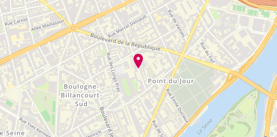 Plan de Cabinet de Psychologie Espas-Iddees, 57 Rue Barthelemy Danjou, 92100 Boulogne-Billancourt