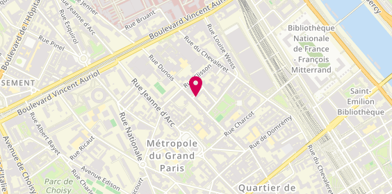Plan de Elisabetta MILAN-Psychologue à Paris, 17 Rue Baudoin, 75013 Paris