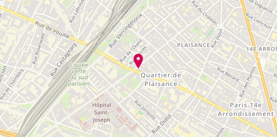 Plan de Stéphane DOLLY - Psychothérapie et Relation d'Aide, 133 Rue Raymond Losserand, 75014 Paris
