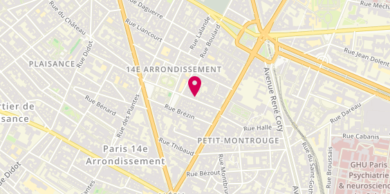 Plan de Anne DULHOSTE Psychologue-Psychanalyste, 16 Rue Mouton-Duvernet, 75014 Paris