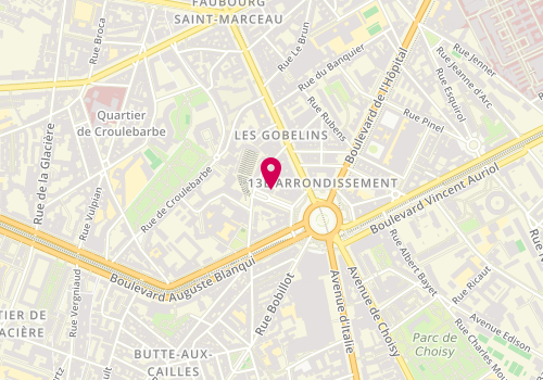 Plan de Lucas GRIMBERG - Psychologue paris 13, 10 avenue de la Soeur Rosalie, 75013 Paris