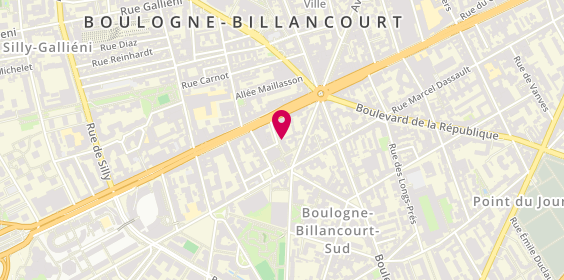 Plan de CHAISSAC Danièle, 4 Bis avenue Desfeux, 92100 Boulogne-Billancourt