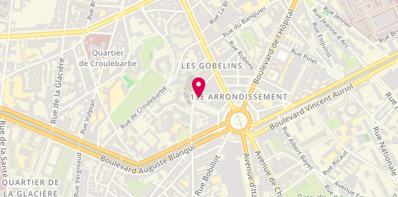 Plan de LEPLAE Dominique Psychologue Clinicienne - Psychothérapies - Bilans - Supervision, 14 avenue de la Soeur Rosalie, 75013 Paris