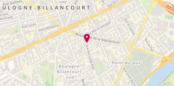 Plan de LEPAGE Sylvie, 11 Rue Longs Prés, 92100 Boulogne-Billancourt