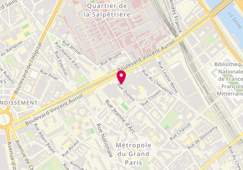 Plan de ROUX Elodie, 74 Rue Dunois, 75013 Paris