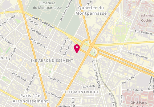 Plan de Institut de Neuropsychologie et Neurotherapie, 10 Rue Daguerre, 75014 Paris