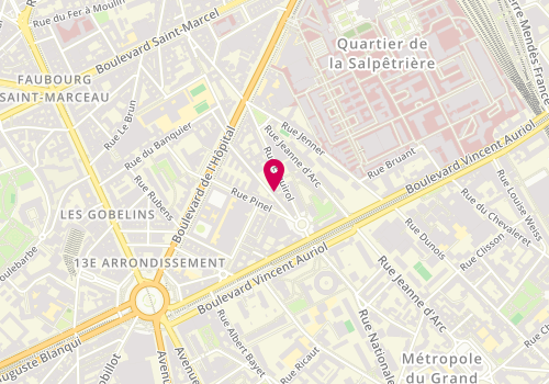 Plan de Liliane BEAUFORT Psychothérapie, 25 Rue Campo Formio
18 Rue Pinel, 75013 Paris