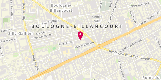 Plan de SCHAER Vincent, Cabinet du Dr Vincent Schaer
25 Rue Carnot, 92100 Boulogne-Billancourt