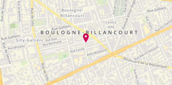 Plan de Agnès Calenge-LAPRELLE Psychologue, 55 Rue Georges Sorel, 92100 Boulogne-Billancourt