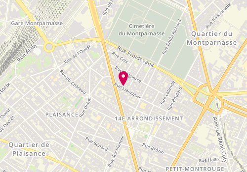 Plan de WALQUEMANE Thomas, 48 Rue Liancourt, 75014 Paris