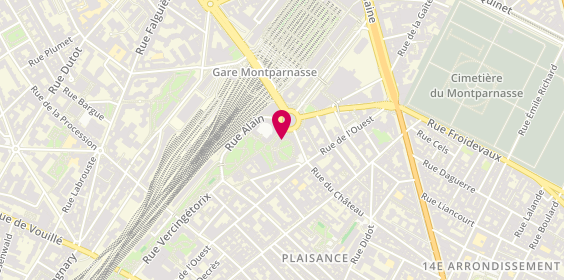 Plan de DELAMARE Yvonne, 10 Place de Séoul, 75014 Paris