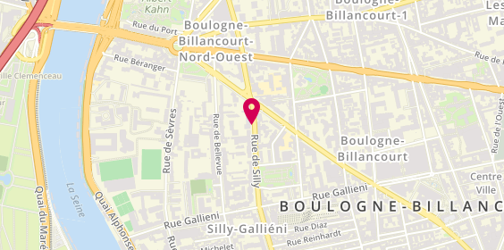 Plan de DURAN Olivia, 44 Rue Silly, 92100 Boulogne-Billancourt