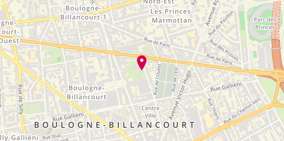 Plan de Charlotte Delagneau - Psychologue, 95 Boulevard Jean Jaurès
14 Rue de la Belle Feuille, 92100 Boulogne-Billancourt
