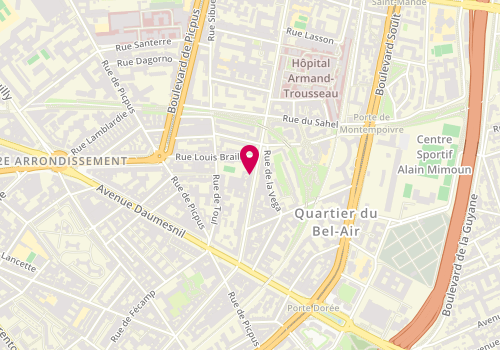 Plan de RAIMBAULT Guillaume, 105 avenue du Général Michel Bizot, 75012 Paris