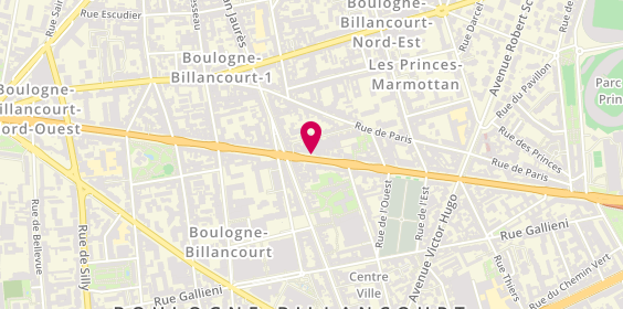 Plan de Nathalie Mizrahi, 74 Route de la Reine, 92100 Boulogne-Billancourt