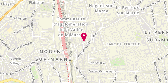 Plan de Isabelle BAULON psychologue, 10 Rue de Metz, 94170 Le Perreux-sur-Marne