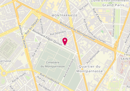Plan de Stella HARRISON - Psychologue Paris 75014, 22 Boulevard Edgar Quinet, 75014 Paris