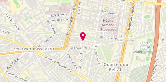 Plan de DE FOUCAULT Valérie, 7 Rue Messidor, 75012 Paris