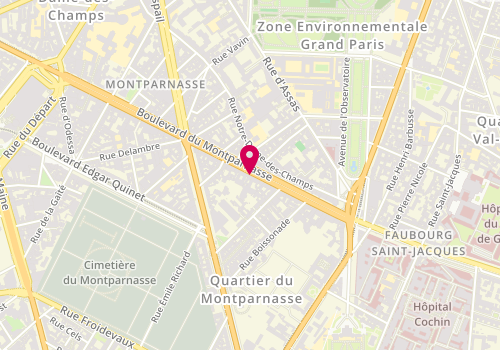 Plan de GROGNET Valérie, 138 Boulevard Montparnasse, 75014 Paris