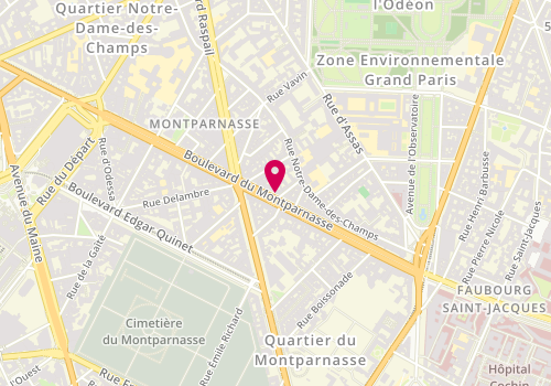 Plan de DORIDOT Jean Hypnose, 125 Boulevard Montparnasse, 75006 Paris