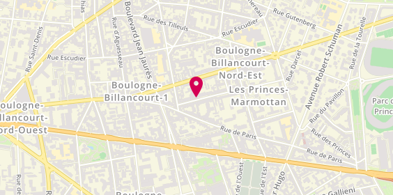 Plan de LE GOFF Catherine, 28 Rue Louis Pasteur, 92100 Boulogne-Billancourt