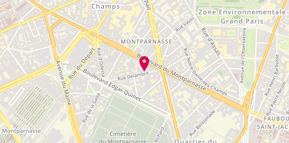 Plan de Psychologue clinicienne, 12 Rue Delambre, 75014 Paris
