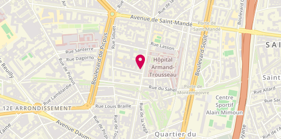 Plan de ANDLAUER Nicole - Psychologue Paris 12, 13 avenue du Dr Arnold Netter, 75012 Paris