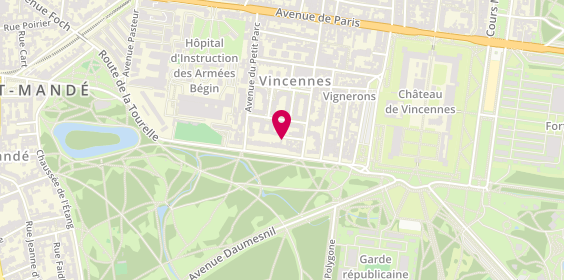 Plan de NUSINOVICI Geneviève, 36 avenue des Minimes, 94300 Vincennes