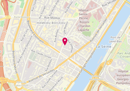 Plan de Psychologue -Psychotherapeute Danielle GOZLAN, 65 Rue Chardon Lagache, 75016 Paris
